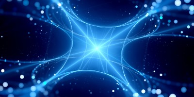 Blue new glowing space technology, computer generated abstract background